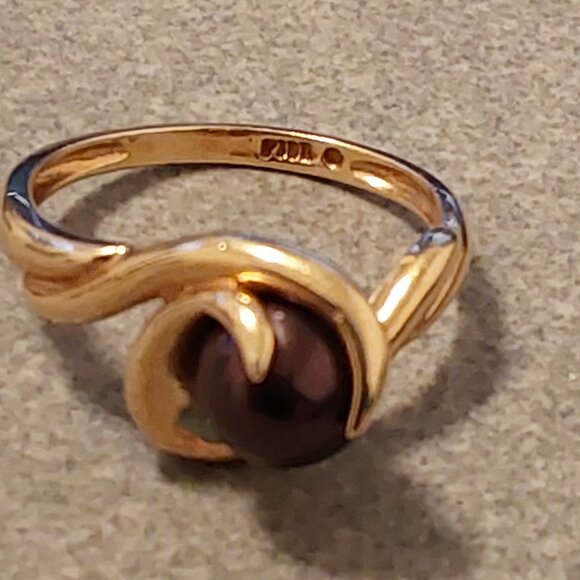 TAHITIAN PEARL14 KT. GOLD RING, VINTAGE 1990 BEAUTIFUL RING - Picture 6 of 15